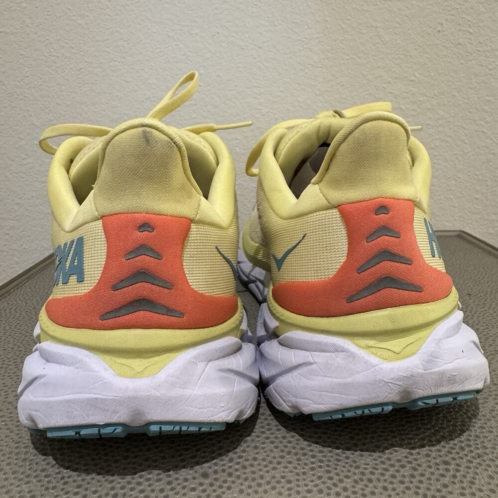 Hoka One One Clifton 8 Shoes Womens 9 B Yellow Pear Running Sneakers - Picture 10 of 16
